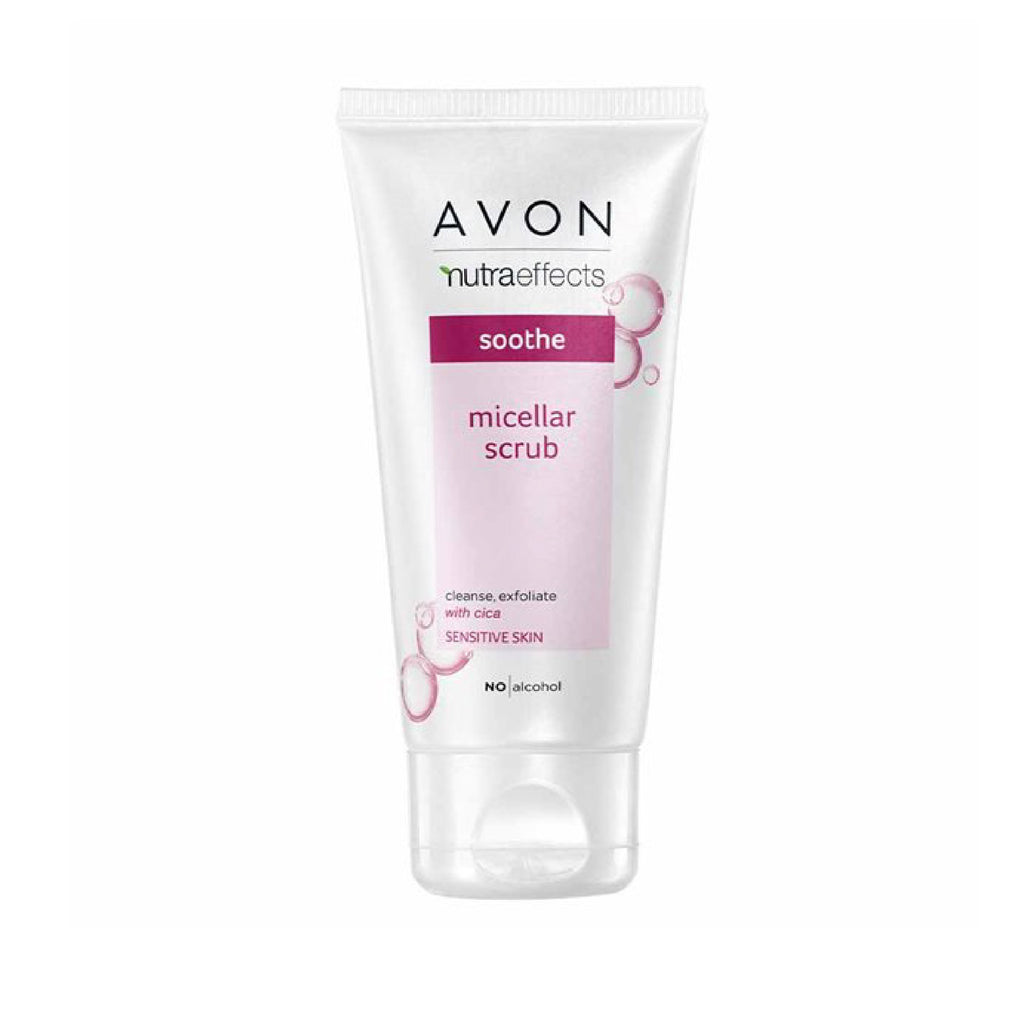 AVON NUTRA EFFECTS SOOTHE MICELLAR SCRUB WITH CICA SENSITIVE SKIN 150ml