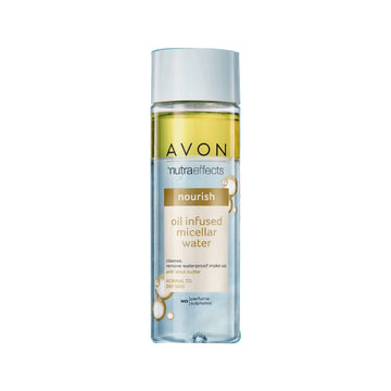 AVON NUTRA EFFECTS NOURISH OIL INFUSED MICELLAR WATER WITH SHEA BUTTER NORMAL TO DRY SKIN 200ml